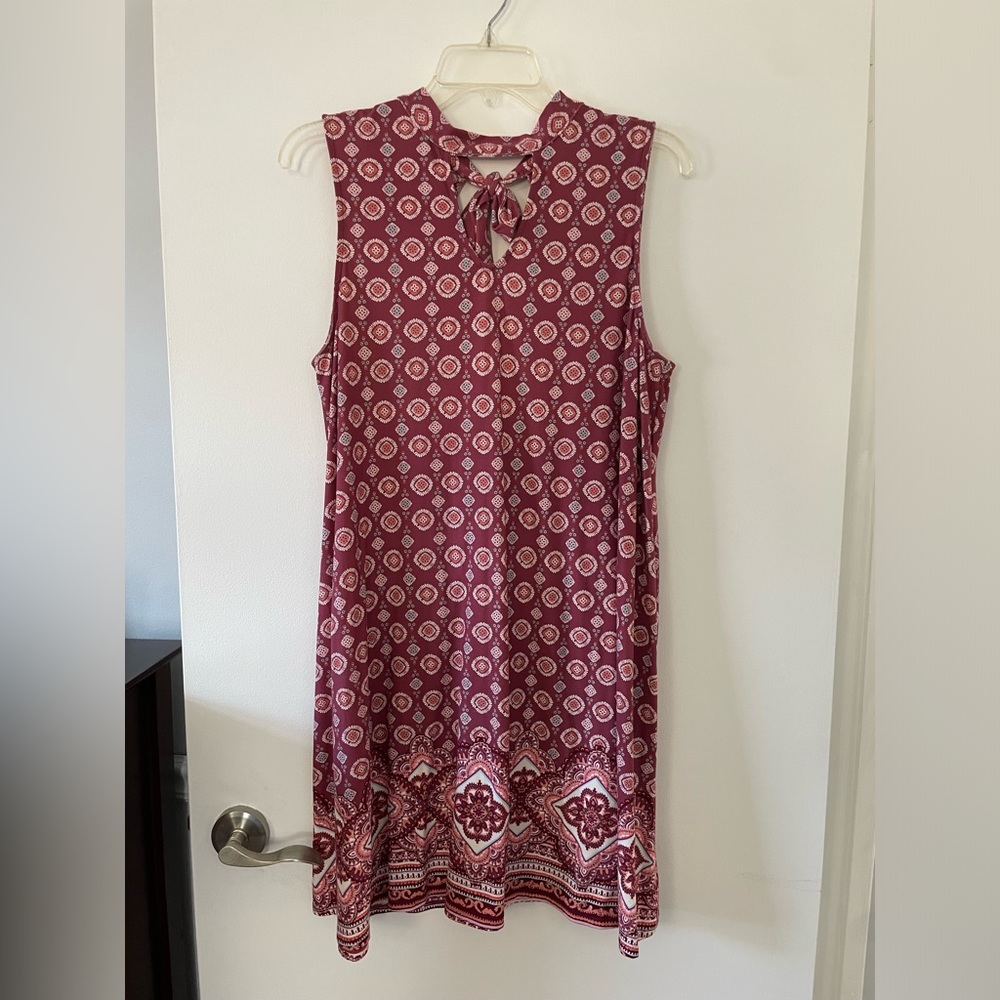 No Boundaries pink patterned dress